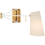 Featuring Keil Swing Arm Wall Light Hand-Rubbed Antique Brass and White by Visual Comfort at Amethyst Home. The Keil by AERIN is both practical and stylish. The mid-century modern design projects focused light where needed thanks to hinged metalwork in various finishes, adding instant character to any office or behind a reading chair.
Weight: 4 lbs.. Amethyst Home provides interior design, new construction, custom furniture, and area rugs in the Kansas City metro area