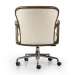 Featuring Lilo Durham Cream Desk Chair by Four Hands at Amethyst Home. Heritage inspiration meets modern comfort in a desk chair. Soft curves of grey-finished wood frame a seat of textural cream fabric. Height adjustable with a 360-degree swivel base and smooth-rolling casters ensures ease in the workplace.Overall Dimensions: 26.00"w x 28.00"d x 35.00"hWeight : 33.07 lbsMaterials : 6. Amethyst Home provides interior design, new construction, custom furniture, and area rugs in the Boston metro area