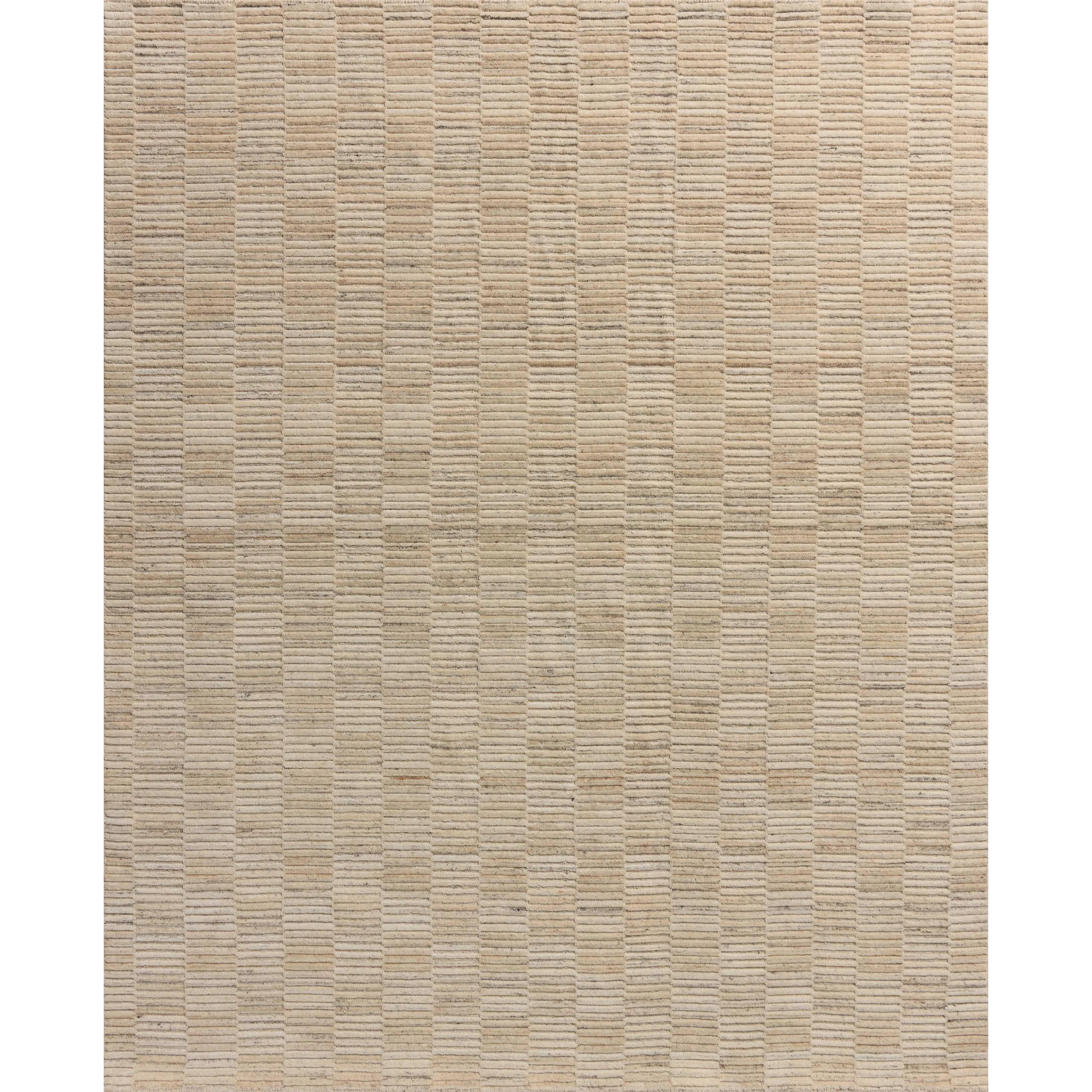 Featuring Amber Lewis x Loloi Marlowe Natural / Sand Rug by Loloi at Amethyst Home. The Marlowe Collection by Amber Lewis x Loloi is a handmade area rug with a coastal-inspired gridded design in natural color palettes. The rugs muted pattern adds understated depth with a durable, thick pile. This collection is hand-loomed of wool in India and Goodweave-cert. Amethyst Home provides interior design, new home construction design consulting, vintage area rugs, and lighting in the Calabasas metro area.