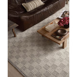 Featuring Brigette Romanek x Loloi Knox Ivory / Sky Rug by Loloi at Amethyst Home. The Knox Ivory / Sky Rug by Brigette Romanek x Loloi is a handwoven area rug with a contemporary checkerboard pattern and a texture reminiscent of a luxurious knit sweater. Made of a blend of wool and cotton that plays with scale and texture, Knox is imbued with cozy luxury tha. Amethyst Home provides interior design, new home construction design consulting, vintage area rugs, and lighting in the Houston metro area.