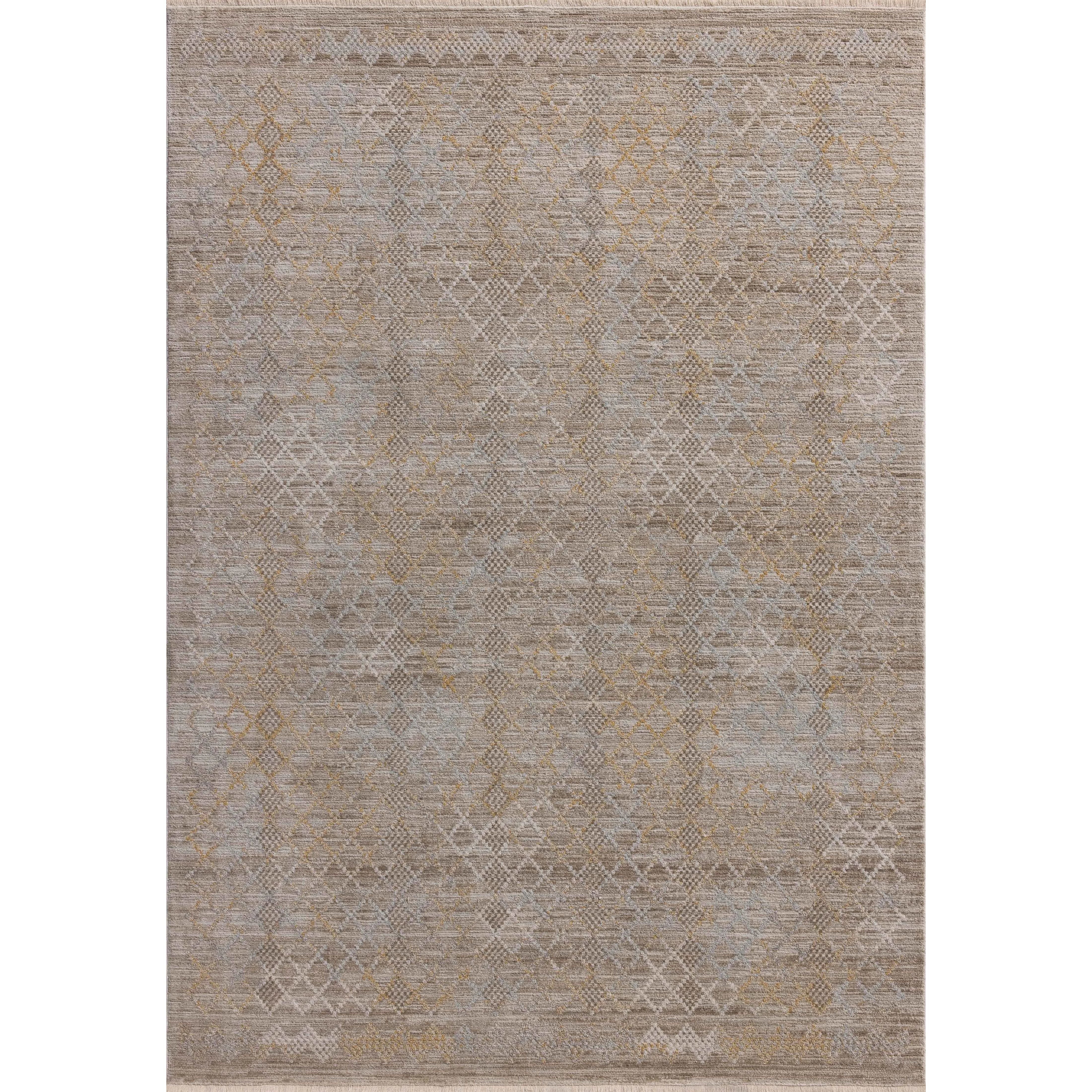 Featuring Cali Amber Lewis x Loloi  Taupe / Multi Rug by Loloi at Amethyst Home. The Cali Collection by Amber Lewis x Loloi is a light-toned area rug with a casual geometric pattern that lends a neutral pattern to any space. Cali is power-loomed of polyester in Turkey for easy-to-clean, no-shed durability in high-traffic areas. This collection is also OEK. Amethyst Home provides interior design, new home construction design consulting, vintage area rugs, and lighting in the Los Angeles metro area.