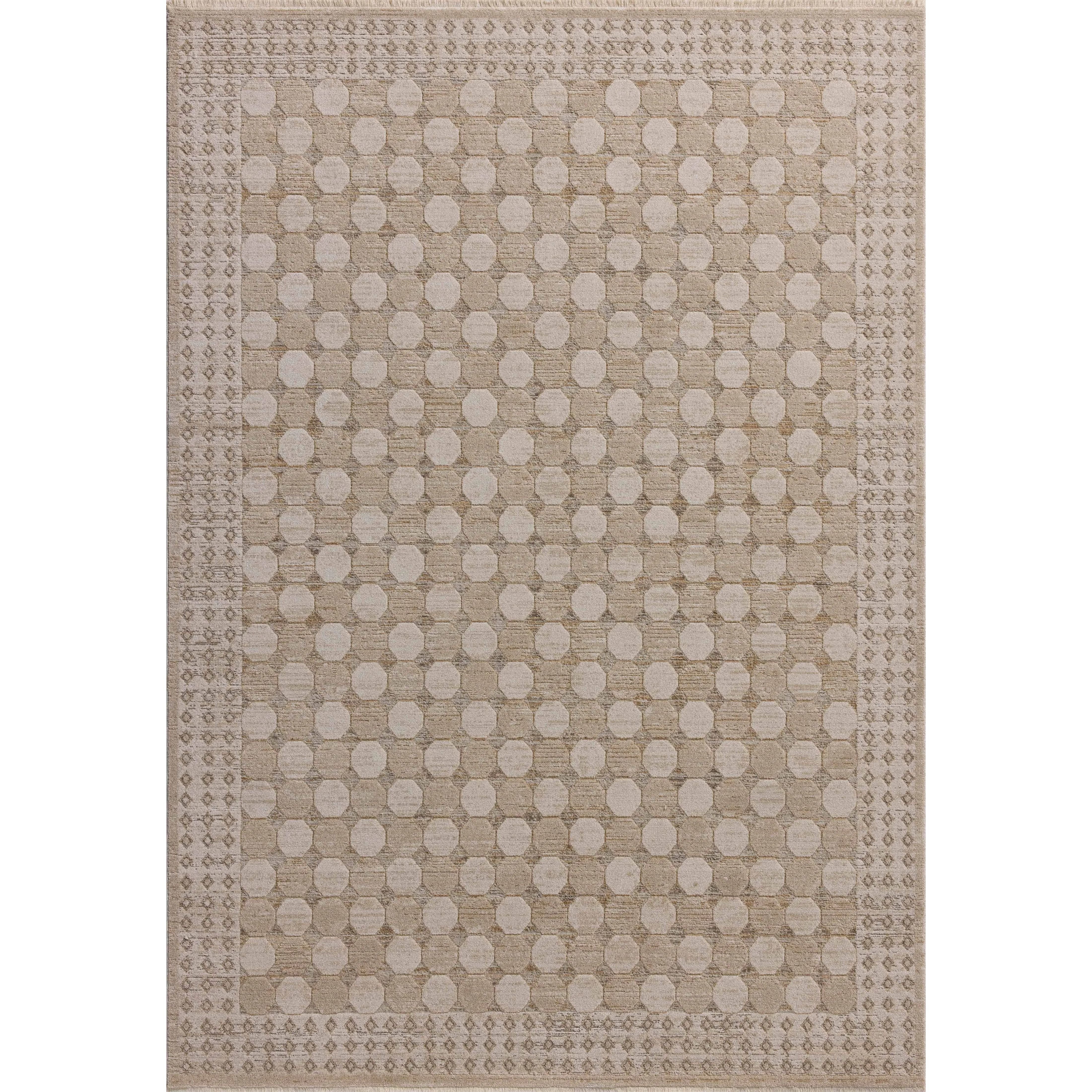 Featuring Cali Amber Lewis x Loloi  Taupe / Natural Rug by Loloi at Amethyst Home. The Cali Collection by Amber Lewis x Loloi is a light-toned area rug with a casual geometric pattern that lends a neutral pattern to any space. Cali is power-loomed of polyester in Turkey for easy-to-clean, no-shed durability in high-traffic areas. This collection is also OEK. Amethyst Home provides interior design, new home construction design consulting, vintage area rugs, and lighting in the San Diego metro area.