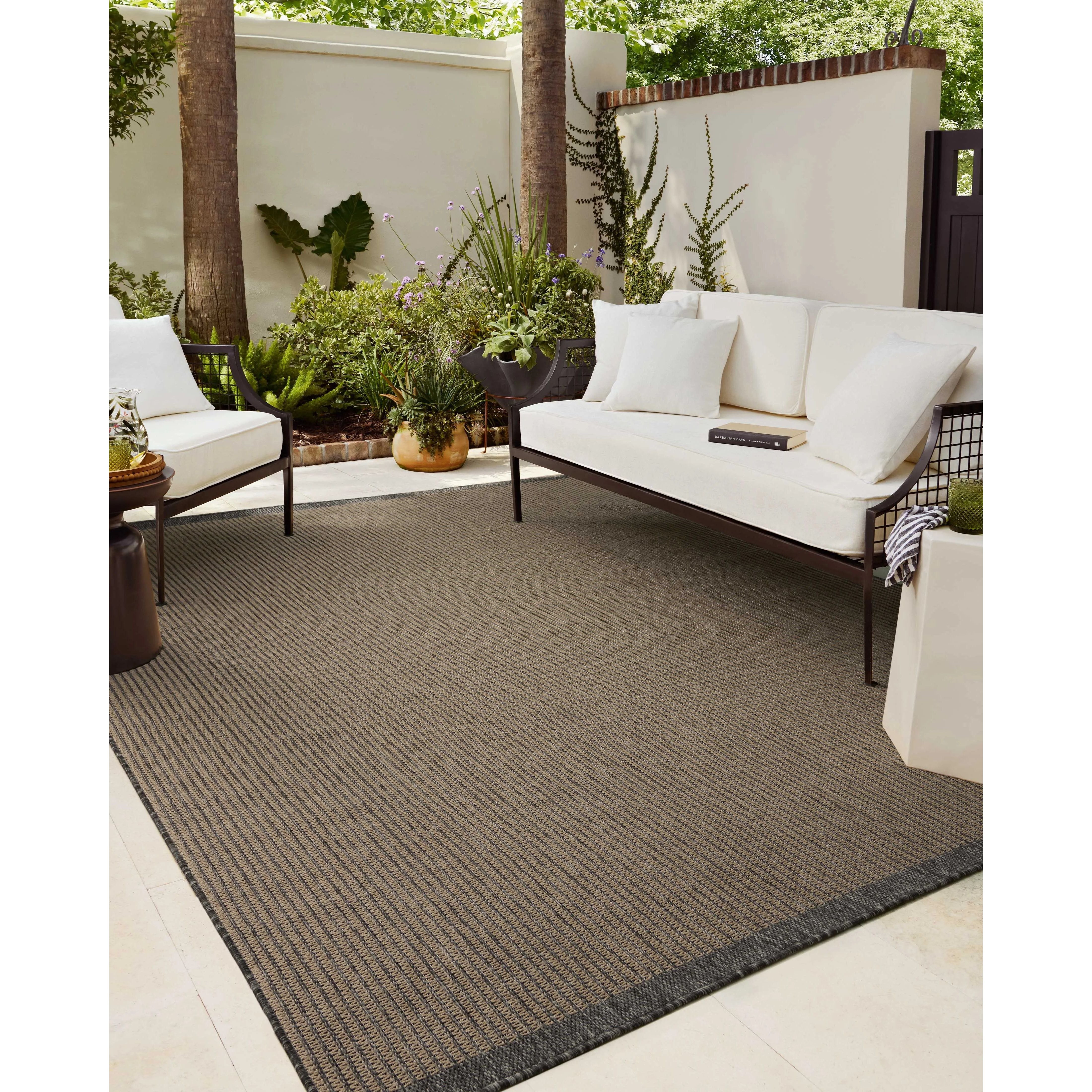 Featuring Chris Loves Julia × Loloi Providence Wheat / Charcoal Rug by Loloi at Amethyst Home. The Providence Collection is an indoor/outdoor rug with a woven-style design by Chris Loves Julia x Loloi. Providence is made of extra durable power-loomed polyester for versatile styling in patios, mudrooms, dining rooms, hallways, or more. It has an earth-toned, o. Amethyst Home provides interior design, new home construction design consulting, vintage area rugs, and lighting in the Houston metro area.