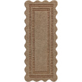 Featuring Chris Loves Julia × Loloi Scottie Mocha / Clay Rug by Loloi at Amethyst Home. The Scottie Collection from Chris Loves Julia x Loloi is a hand-tufted wool area rug with a playful scalloped edge and lower-pile, striped border for a touch of structure. The rugs overall pile is thick and plush, available in easygoing earth tones and neutral colorways. Th. Amethyst Home provides interior design, new home construction design consulting, vintage area rugs, and lighting in the Dallas metro area.