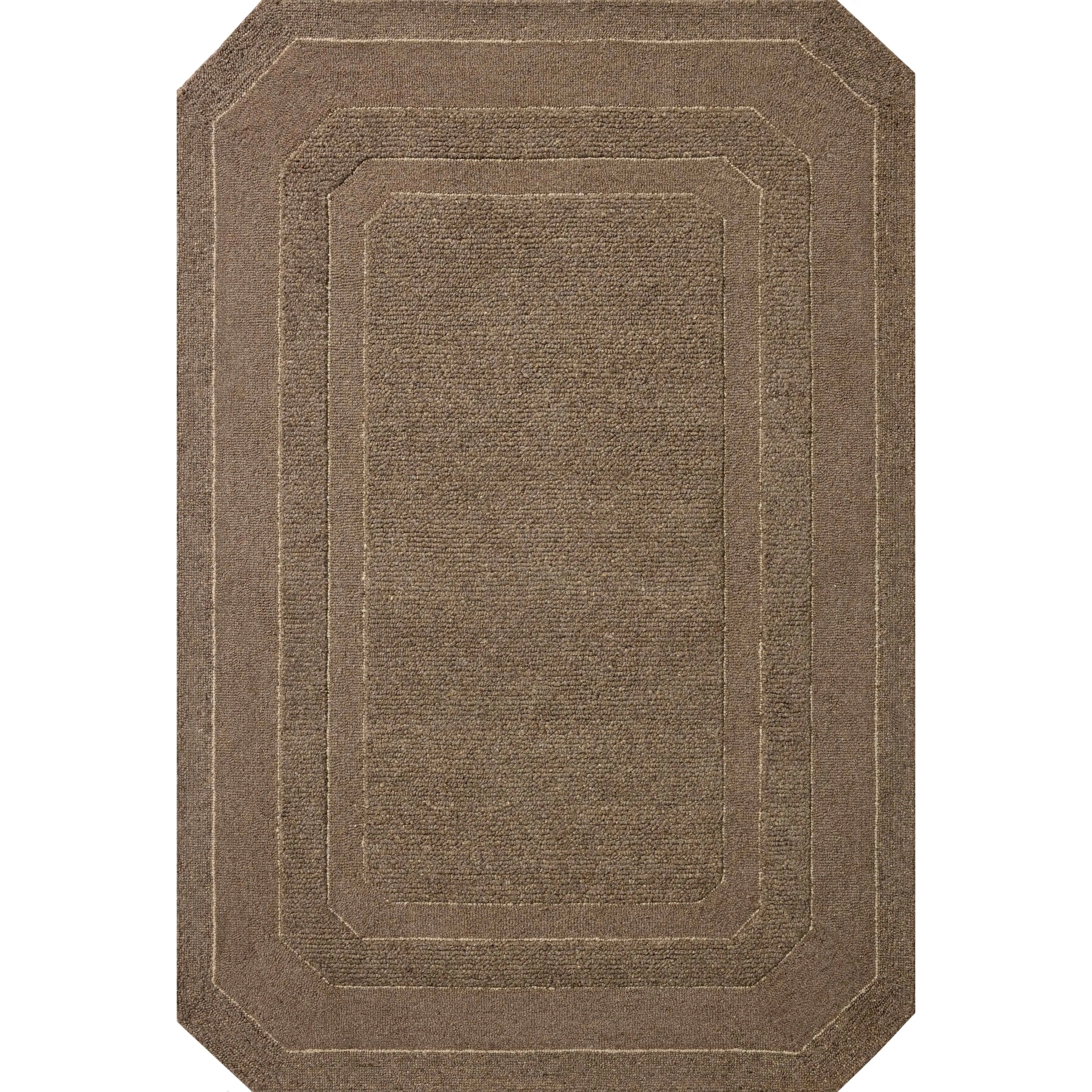 Featuring Clayton Bark Rug by Loloi at Amethyst Home. The Clayton Collection is a hand-tufted, solid-toned wool area rug with angled edges for a modern twist on traditional home decor. Clayton adds even more dimension with a luxurious high/low looped pile that is perfect in living rooms, bedrooms, and more. This collection is made in India and Goodweave-cer. Amethyst Home provides interior design, new home construction design consulting, vintage area rugs, and lighting in the San Diego metro area.