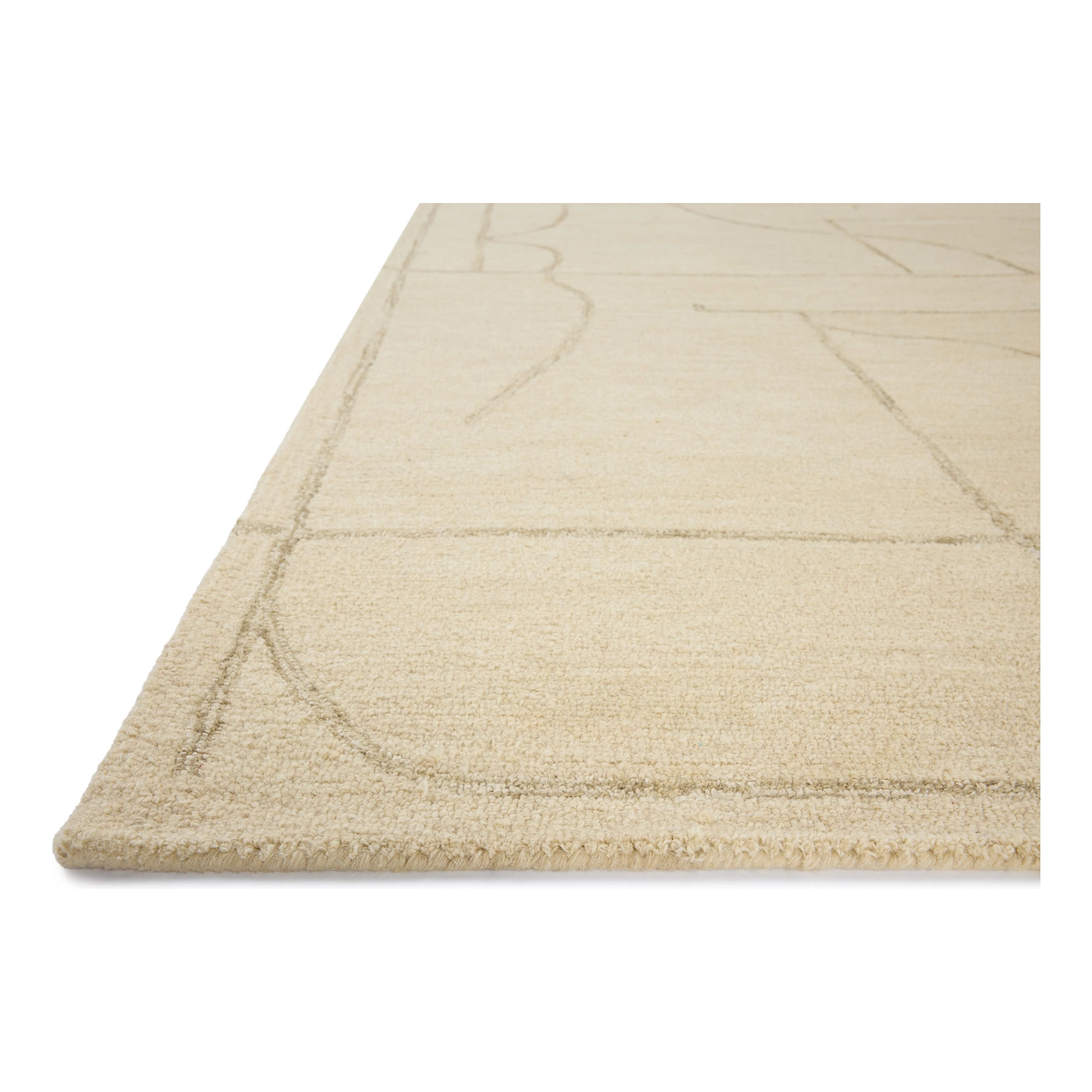 Featuring Jeremiah Brent x Loloi Barrow Ivory / Taupe Rug by Loloi at Amethyst Home. The Barrow Collection by Jeremiah Brent x Loloi is a hand-tufted area rug with a bold linear design inspired by modern art and classical architecture. The rugs pile is a blend of wool and jute for a stable, substantial feel that can ground living rooms, dining rooms, bedr. Amethyst Home provides interior design, new home construction design consulting, vintage area rugs, and lighting in the Kansas City metro area.
