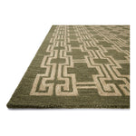 Featuring Jeremiah Brent x Loloi Barrow Moss / Beige Rug by Loloi at Amethyst Home. The Barrow Collection by Jeremiah Brent x Loloi is a hand-tufted area rug with a bold linear design inspired by modern art and classical architecture. The rugs pile is a blend of wool and jute for a stable, substantial feel that can ground living rooms, dining rooms, bedroom. Amethyst Home provides interior design, new home construction design consulting, vintage area rugs, and lighting in the Nashville metro area.