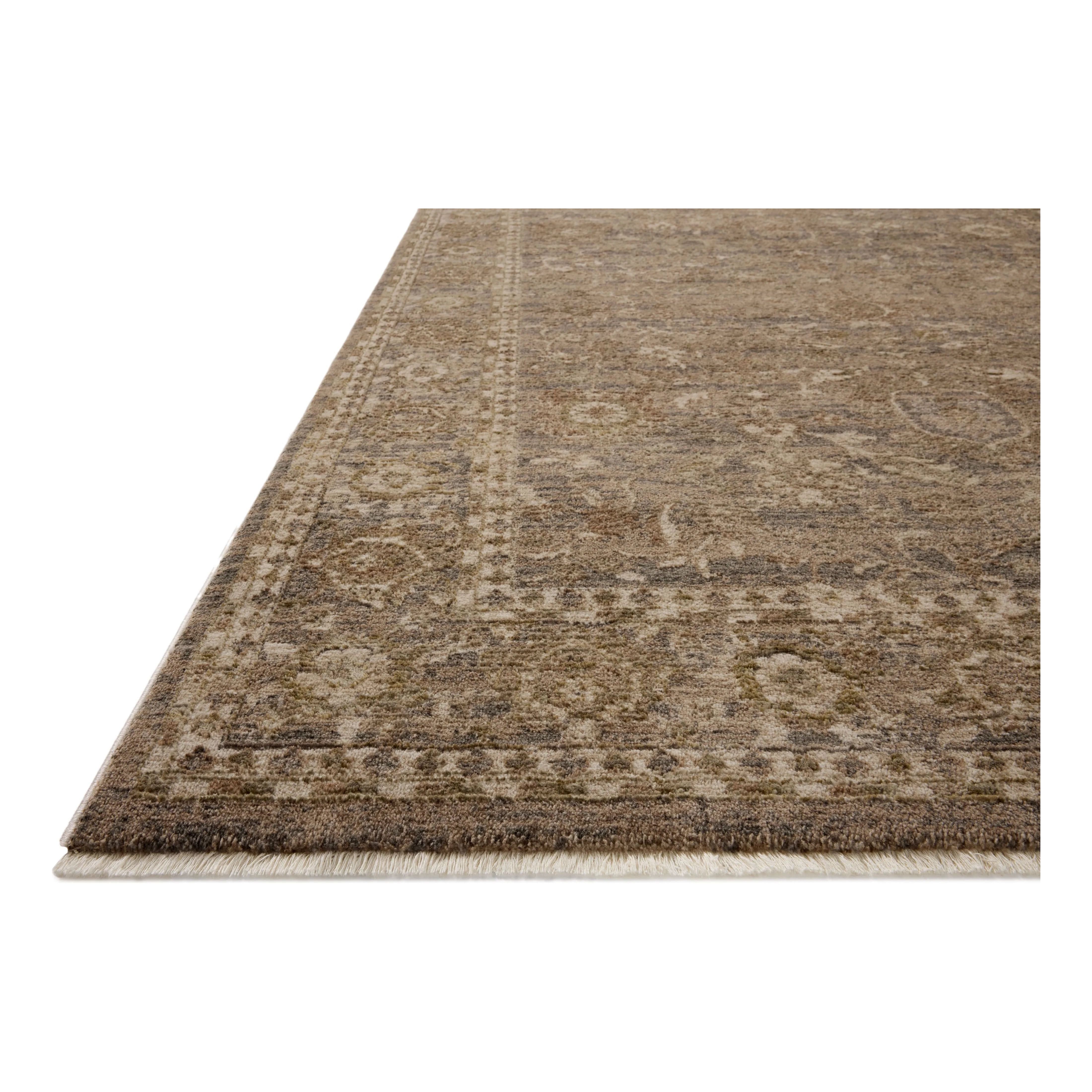 Featuring Haywood Charcoal Rug by Loloi at Amethyst Home. The Haywood Collection is an easy-to-clean, earth-toned area rug with a subtly distressed traditional design. Haywood is power-loomed of polyester in Turkey, a durable area rug for a living room, bedroom, dining room, or other high-traffic spaces.  Power Loomed  HYD-02 Loloi Ii x Loloi Charcoal. Amethyst Home provides interior design, new home construction design consulting, vintage area rugs, and lighting in the Dallas metro area.