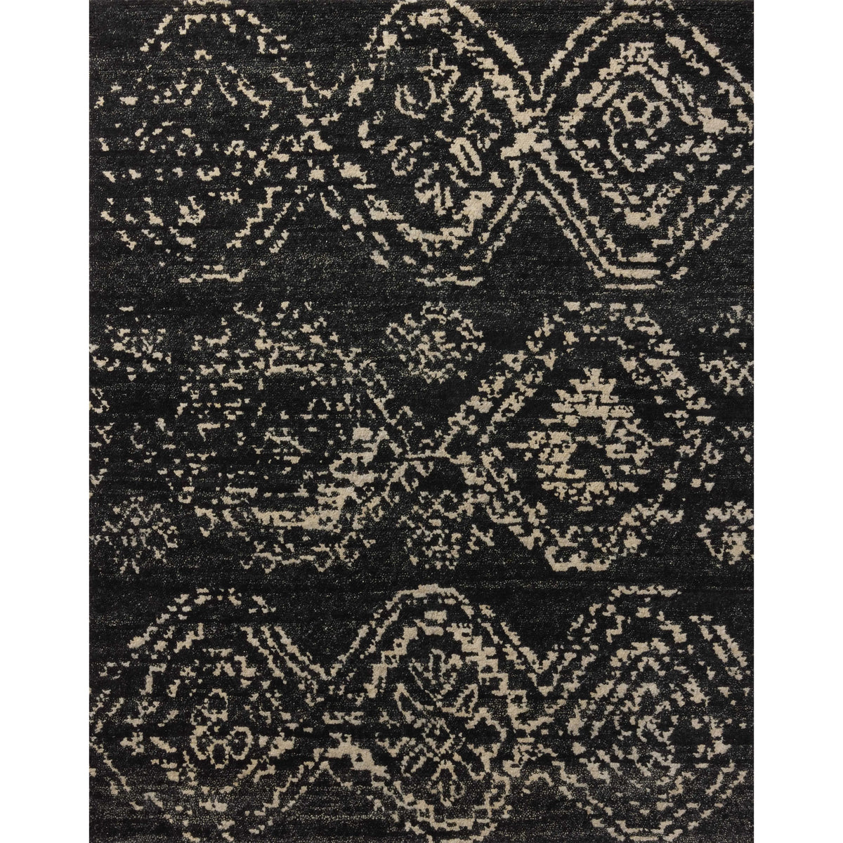 Meryl Black / Ivory Hand-Knotted Rug