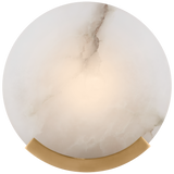 Featuring Melange Sconce Antique-Burnished Brass by Visual Comfort at Amethyst Home. Contrasting natural alabaster with metal in rounded forms and unique configurations, the Melange series by Kelly Wearstler blends the organic and the luxurious for a modern chic interior. Carved alabaster shades create a soft glow on walls and surfaces, while streamlined shapes soften angular o. Amethyst Home provides interior design, new construction, custom furniture, and area rugs in the Laguna Beach metro area