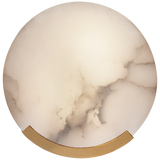 Featuring Melange Sconce Antique-Burnished Brass by Visual Comfort at Amethyst Home. Contrasting natural alabaster with metal in rounded forms and unique configurations, the Melange series by Kelly Wearstler blends the organic and the luxurious for a modern chic interior. Carved alabaster shades create a soft glow on walls and surfaces, while streamlined shapes soften angular or mi. Amethyst Home provides interior design, new construction, custom furniture, and area rugs in the Portland metro area