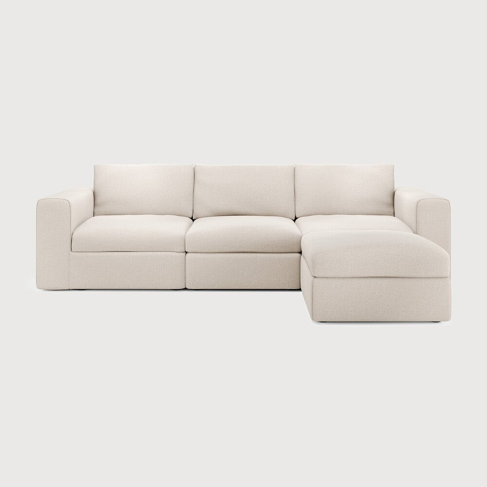 Featuring Mellow Off White Eco Right No Modular Sofa Set by Ethnicraft at Amethyst Home. Comfort ideals form the basis of the Mellow. With clean and classic lines, paired with subtle seam detailing, the Mellow is the welcoming anchor to a liveable lounge space. Choose and place configurable pieces together to create a sofa tailored to your space, or enjoy the convenience of a pre-arr. Amethyst Home provides interior design, new construction, custom furniture, and area rugs in the Dallas metro area