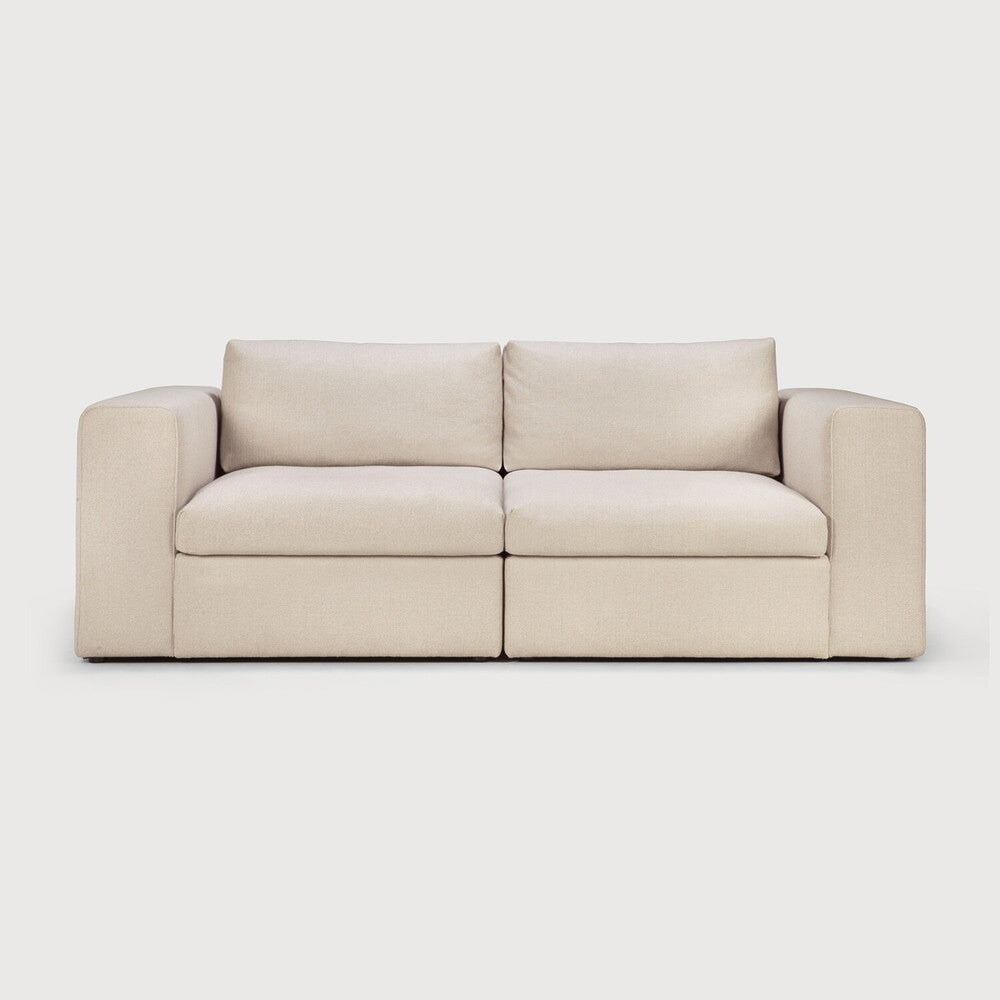 Featuring Mellow Off White Modular Sofa by Ethnicraft at Amethyst Home. Comfort ideals form the basis of the Mellow. With clean and classic
lines, paired with subtle seam detailing, the Mellow is the welcoming
anchor to a liveable lounge space. Choose and place configurable pieces together for a personalised sofa to suit your needs.Adjustable Feet : NoBackrest Density : 30 kg/. Amethyst Home provides interior design, new construction, custom furniture, and area rugs in the Newport Beach metro area