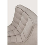 Featuring N701 Ecru 45° Round Corner Modular Sofa Piece by Ethnicraft at Amethyst Home. The N701 sofa is an inviting design that oozes comfort and relaxation. By combining the different modules and sizes, you have unlimited possibilities when it comes to creating your own unique setting.Weight : 30 lbs Dimensions: 39" W x 33" L x 30" H. Amethyst Home provides interior design, new construction, custom furniture, and area rugs in the Boston metro area