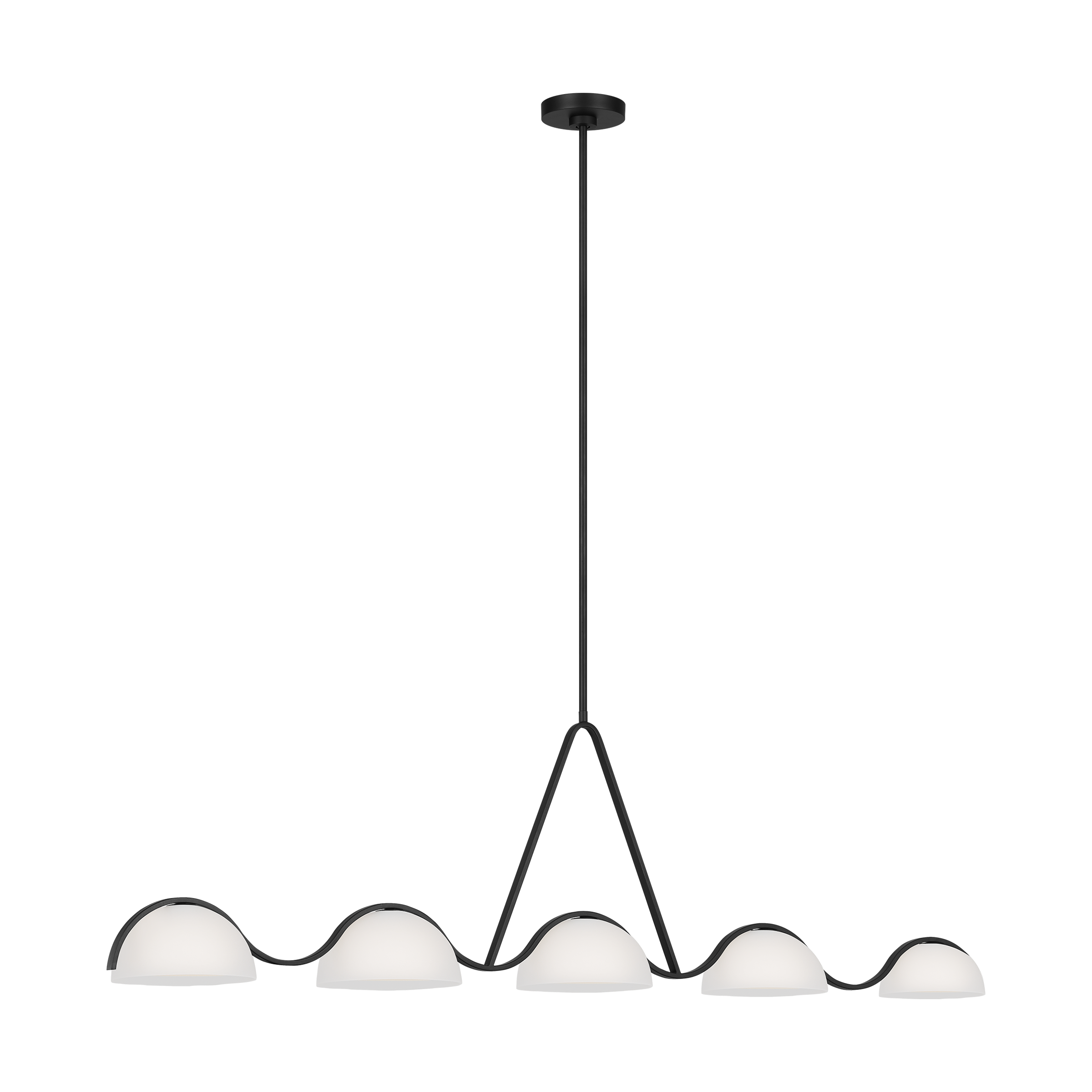 Featuring Nido Extra Large Linear Chandelier Midnight Black by Visual Comfort at Amethyst Home. The Nido series features a modern and minimalist design that perfectly blends elegance with functionality.
Overall Dimensions: 8" L x 8" W x 71.5" H. Amethyst Home provides interior design, new construction, custom furniture, and area rugs in the Boston metro area