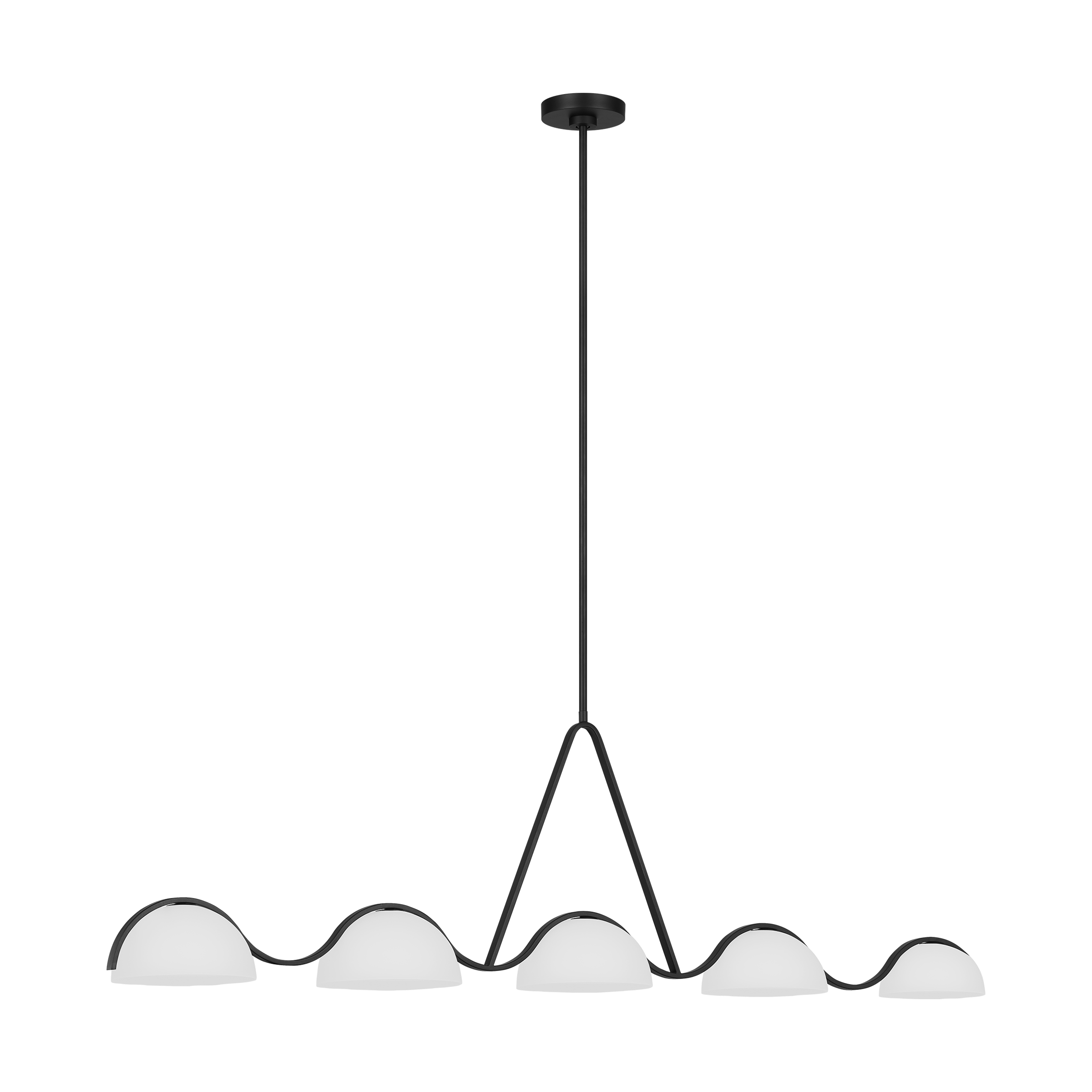 Featuring Nido Extra Large Linear Chandelier Midnight Black by Visual Comfort at Amethyst Home. The Nido series features a modern and minimalist design that perfectly blends elegance with functionality.
Overall Dimensions: 8" L x 8" W x 71.5" H. Amethyst Home provides interior design, new construction, custom furniture, and area rugs in the Seattle metro area