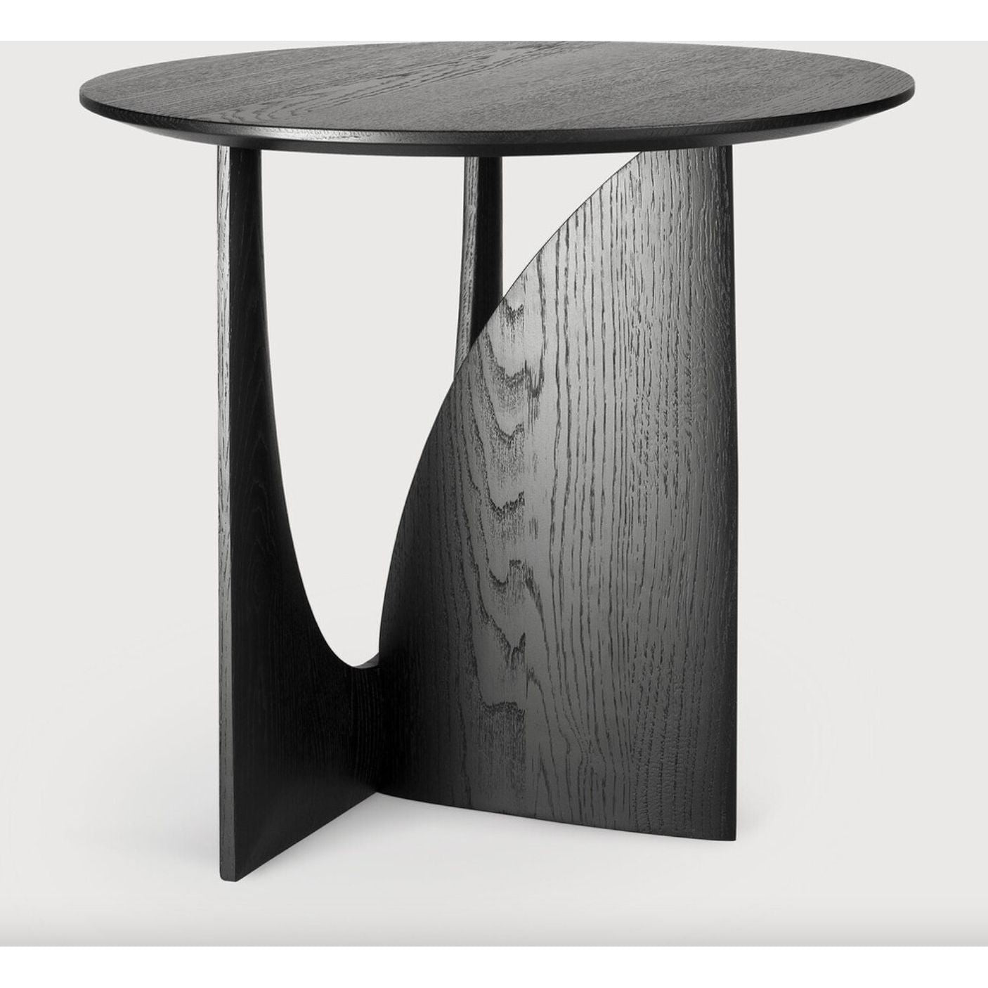 Oak Geometric Side Table - Black  Ethnicraft