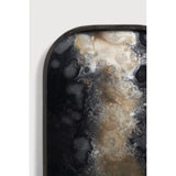 Featuring Organic Valet Tray by Ethnicraft at Amethyst Home. A subdued color palette meets captivating motifs inspired by nature and travel. This Black Organic glass valet tray experiments with the balance between rich patterns offset with muted tones, revealing the beauty behind the deceivingly ordinary subjects from which inspiration is drawn. In doing so, this collection captur. Amethyst Home provides interior design, new construction, custom furniture, and area rugs in the Charlotte metro area