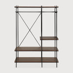 Featuring Oscar Teak Brown Hanging Rack by Ethnicraft at Amethyst Home. Bringing form and function to life, the Oscar collection ticks the right boxes. While some prefer the minimalist look, others may need more storage. Oscar offers practicality and organisation in the most elegant manner.Weight : 175 lbDimensions: 90.5 in W  x 44.5 in L x 10.5 in HAdjustable Feet : YesBrushed : N. Amethyst Home provides interior design, new construction, custom furniture, and area rugs in the Portland metro area