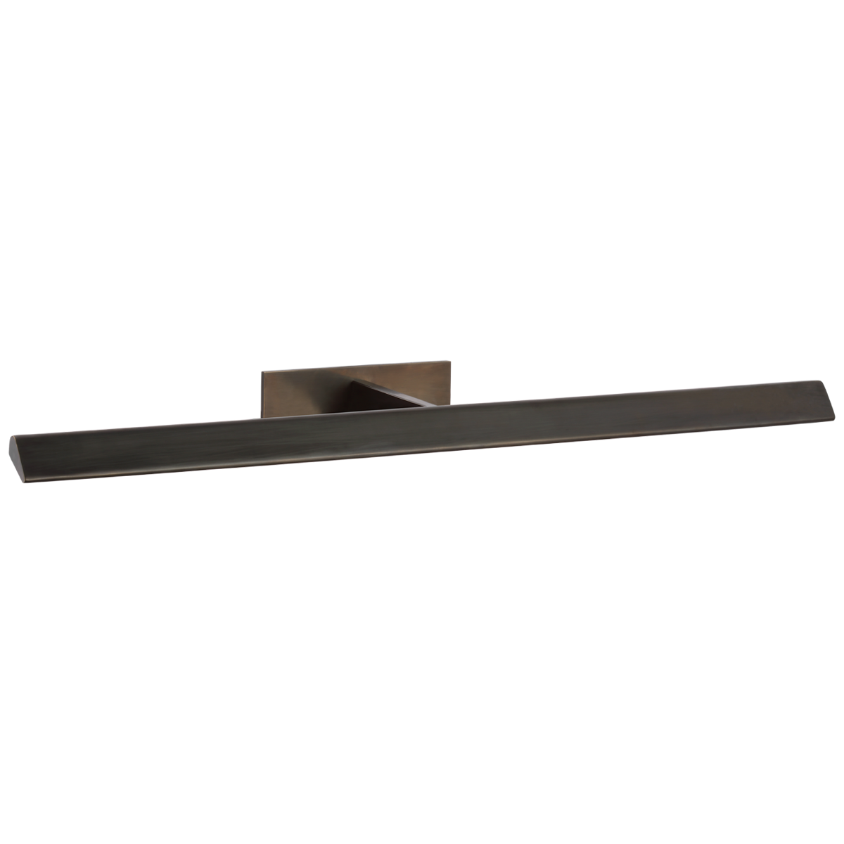 Featuring Petrel 30" Picture Light Bronze by Visual Comfort at Amethyst Home. Capturing movement through form, Ian K. Fowler's Petrel series presents an aerodynamic minimalism. Inspired by simple winged structures, the modern lighting maintains a slim profile and linear shape. Engineered to cast an even glow, the picture lights are ideal for illuminating wall art.Weight: 4 lbs.. Amethyst Home provides interior design, new construction, custom furniture, and area rugs in the Monterey metro area