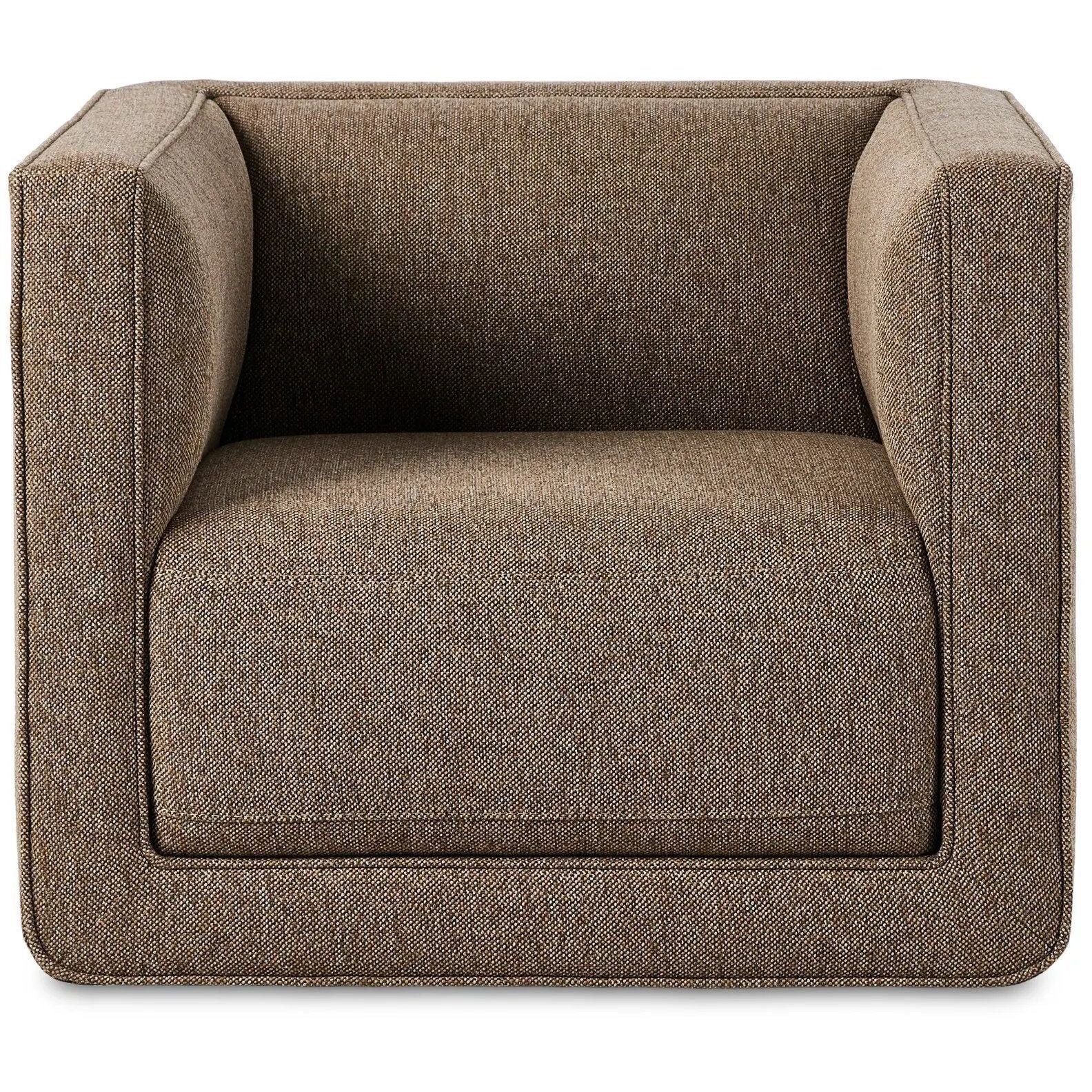 Phillip Delta Tweed Swivel Chair  Four Hands