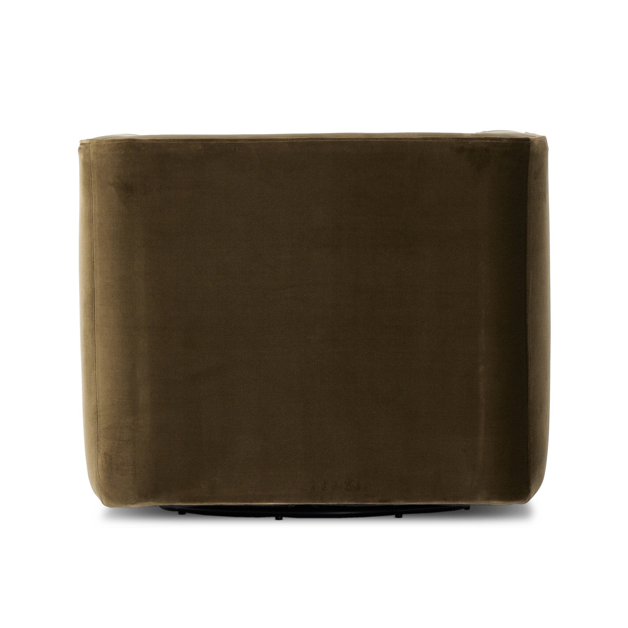 Featuring Phillip Surrey Olive Swivel Chair by Four Hands at Amethyst Home. Style meets substance in this olive cotton-blend swivel chair. Blind stitching along the seat and back cushions create a polished complement to the heritage frame. The slight pronounced seat cushion creates an illusion of being loose, but is actually a fixed cushion with expert tailoring. A piping chann. Amethyst Home provides interior design, new construction, custom furniture, and area rugs in the Laguna Beach metro area