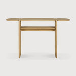 Featuring Pi Oak Console by Ethnicraft at Amethyst Home. The PI collection honours nature’s design by keeping the strength, curves and lines, as nature intended. Interesting shapes are discovered in this sleek and stylish, polished imperfect, finish. Each PI item is finished by hand to ensure that the individual character of the wood is respected. The PI console provides a balance. Amethyst Home provides interior design, new construction, custom furniture, and area rugs in the Charlotte metro area