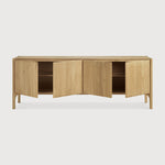 Featuring Pi Oak Sideboard by Ethnicraft at Amethyst Home. The PI collection honours nature’s design by keeping the strength, curves and lines, as nature intended. Interesting shapes are discovered in this sleek and stylish, polished imperfect, finish. Each PI item is finished by hand to ensure that the individual character of the wood is respected. The PI sideboard is striking and u. Amethyst Home provides interior design, new construction, custom furniture, and area rugs in the Dallas metro area