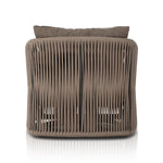 Featuring Porto Ellor Brown Outdoor Swivel Chair by Four Hands at Amethyst Home. A beautiful rope-based design is woven across a durable, 360-swivel aluminum frame in a rich bronze finish. Topped with a wide cushion and throw pillow, all upholstered in 100% olefin, known for its UV-resistant, water-repellent and quick-drying abilities. Cover or store indoors during inclement weather a. Amethyst Home provides interior design, new construction, custom furniture, and area rugs in the Miami metro area