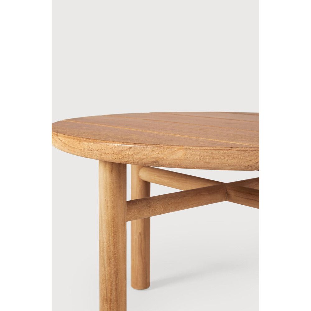 Featuring Quatro Teak Outdoor Coffee Table by Ethnicraft at Amethyst Home. The Quatro coffee table is the perfect accompaniment to ensure comfort and elegance when enjoying the outdoors. Equally beautiful as a single item or arranged together in a composition specific to your needs.Collection : QuatroMain Material : TeakMax weight : 55 KGShape : RoundSolid wood : Yes. Amethyst Home provides interior design, new construction, custom furniture, and area rugs in the Seattle metro area