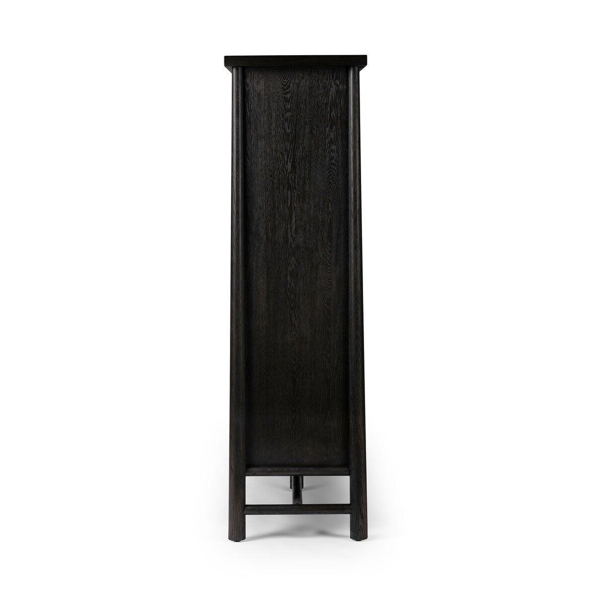 Featuring Renaud Charcoal Oak Veneer 3-Door Cabinet by Four Hands at Amethyst Home. Expertly crafted from oak veneer, the Renaud 3-door cabinet offers a sleek and stylish storage solution. Its solid construction provides durability, while its charcoal finish adds a touch of sophistication. With three spacious compartments, this cabinet ensures ample space to organize and declutter yo. Amethyst Home provides interior design, new construction, custom furniture, and area rugs in the Boston metro area