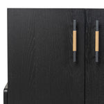 Featuring Rosedale Ebony Oak Sideboard by Four Hands at Amethyst Home. Accented with iron hardware wrapped in top-grain leather, black-finished oak veneer forms a clean silhouette with plenty of storage. Outset legs add an element of interest. Rear cutouts for cord management.Overall Dimensions: 73.25"w x 18.00"d x 30.00"hWeight : 154.32 lbsMaterials : Solid Oak, Top Grain Leather, Ir. Amethyst Home provides interior design, new construction, custom furniture, and area rugs in the Tampa metro area