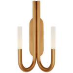 Featuring Rousseau Double Wall Sconce Antique-Burnished Brass by Visual Comfort at Amethyst Home. Featuring minimalist silhouettes with modern design details, Kelly Wearstler's distinctive Rousseau series offers a versatile range of lighting, including sconces, pendants and chandeliers. A variety of metal finishes pair with etched crystal, seeded or clear glass to create refined . Amethyst Home provides interior design, new construction, custom furniture, and area rugs in the Scottsdale metro area