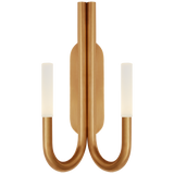 Featuring Rousseau Double Wall Sconce Antique-Burnished Brass by Visual Comfort at Amethyst Home. Featuring minimalist silhouettes with modern design details, Kelly Wearstler's distinctive Rousseau series offers a versatile range of lighting, including sconces, pendants and chandeliers. A variety of metal finishes pair with etched crystal, seeded or clear glass to create refined . Amethyst Home provides interior design, new construction, custom furniture, and area rugs in the Scottsdale metro area