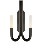 Featuring Rousseau Double Wall Sconce Bronze by Visual Comfort at Amethyst Home. Featuring minimalist silhouettes with modern design details, Kelly Wearstler's distinctive Rousseau series offers a versatile range of lighting, including sconces, pendants and chandeliers. A variety of metal finishes pair with etched crystal, seeded or clear glass to create refined combinations th. Amethyst Home provides interior design, new construction, custom furniture, and area rugs in the Laguna Beach metro area