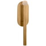 Featuring Rousseau Medium Bath Sconce Antique-Burnished Brass by Visual Comfort at Amethyst Home. Featuring minimalist silhouettes with modern design details, Kelly Wearstler's distinctive Rousseau series offers a versatile range of lighting, including sconces, pendants and chandeliers. A variety of metal finishes pair with etched crystal, seeded or clear glass to create refined c. Amethyst Home provides interior design, new construction, custom furniture, and area rugs in the Charlotte metro area