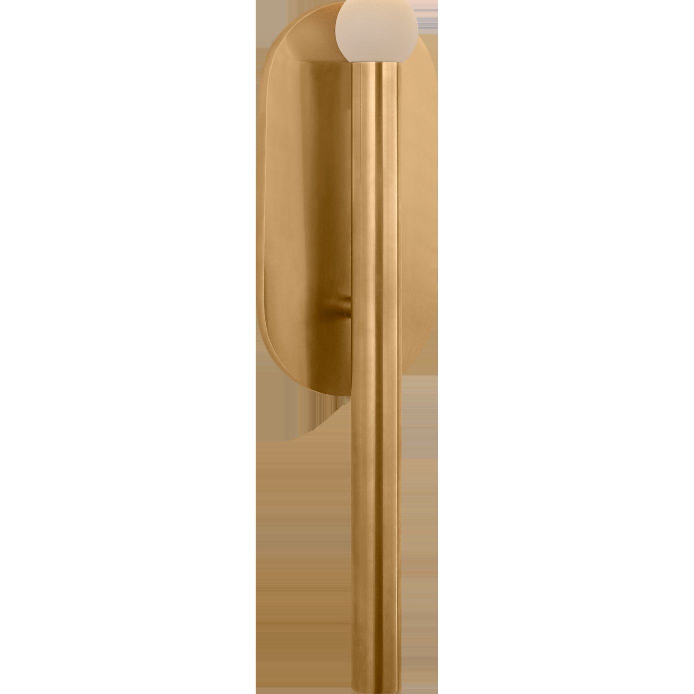 Featuring Rousseau Medium Bath Sconce Antique-Burnished Brass by Visual Comfort at Amethyst Home. Featuring minimalist silhouettes with modern design details, Kelly Wearstler's distinctive Rousseau series offers a versatile range of lighting, including sconces, pendants and chandeliers. A variety of metal finishes pair with etched crystal, seeded or clear glass to create refined c. Amethyst Home provides interior design, new construction, custom furniture, and area rugs in the Charlotte metro area