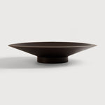 Featuring Satellite Mahogany Dark Brown Bowl by Ethnicraft at Amethyst Home. Both functional and decorative, this bowl will delicately accessorise your dining table and living space. Each piece is created by Javanese carvers and turners, carrying the story of skilled artisans into your home.Weight : 4 lb Dimensions: 20 in W x 20 in L x 4 in H. Amethyst Home provides interior design, new construction, custom furniture, and area rugs in the Portland metro area