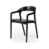 Featuring Amare Sonoma Black Dining Armchair by Four Hands at Amethyst Home. Make it monochromatic. Inspired by simple Scandinavian styling, solid ash forms a shapely open frame for top-grain leather seating.
Overall Dimensions: 22"W x 22"L x 32"HColors: Black, Sonoma BlackMaterials: Solid Ash , Top Grain LeatherWeight: 13.89
Seat Depth: 17.25"Seat Height: 19"Arm Height from Floo. Amethyst Home provides interior design, new construction, custom furniture and area rugs in the Kansas City metro area