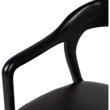 Featuring Amare Sonoma Black Dining Armchair by Four Hands at Amethyst Home. Make it monochromatic. Inspired by simple Scandinavian styling, solid ash forms a shapely open frame for top-grain leather seating.
Overall Dimensions: 22"W x 22"L x 32"HColors: Black, Sonoma BlackMaterials: Solid Ash , Top Grain LeatherWeight: 13.89
Seat Depth: 17.25"Seat Height: 19"Arm Height from Floor: 26. Amethyst Home provides interior design, new construction, custom furniture and area rugs in the Austin metro area