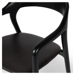 Featuring Amare Sonoma Black Dining Armchair by Four Hands at Amethyst Home. Make it monochromatic. Inspired by simple Scandinavian styling, solid ash forms a shapely open frame for top-grain leather seating.
Overall Dimensions: 22"W x 22"L x 32"HColors: Black, Sonoma BlackMaterials: Solid Ash , Top Grain LeatherWeight: 13.89
Seat Depth: 17.25"Seat Height: 19"Arm Height from Floor. Amethyst Home provides interior design, new construction, custom furniture and area rugs in the Alpharetta metro area