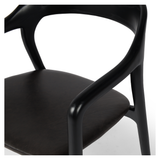 Featuring Amare Sonoma Black Dining Armchair by Four Hands at Amethyst Home. Make it monochromatic. Inspired by simple Scandinavian styling, solid ash forms a shapely open frame for top-grain leather seating.
Overall Dimensions: 22"W x 22"L x 32"HColors: Black, Sonoma BlackMaterials: Solid Ash , Top Grain LeatherWeight: 13.89
Seat Depth: 17.25"Seat Height: 19"Arm Height from Floor. Amethyst Home provides interior design, new construction, custom furniture and area rugs in the Alpharetta metro area