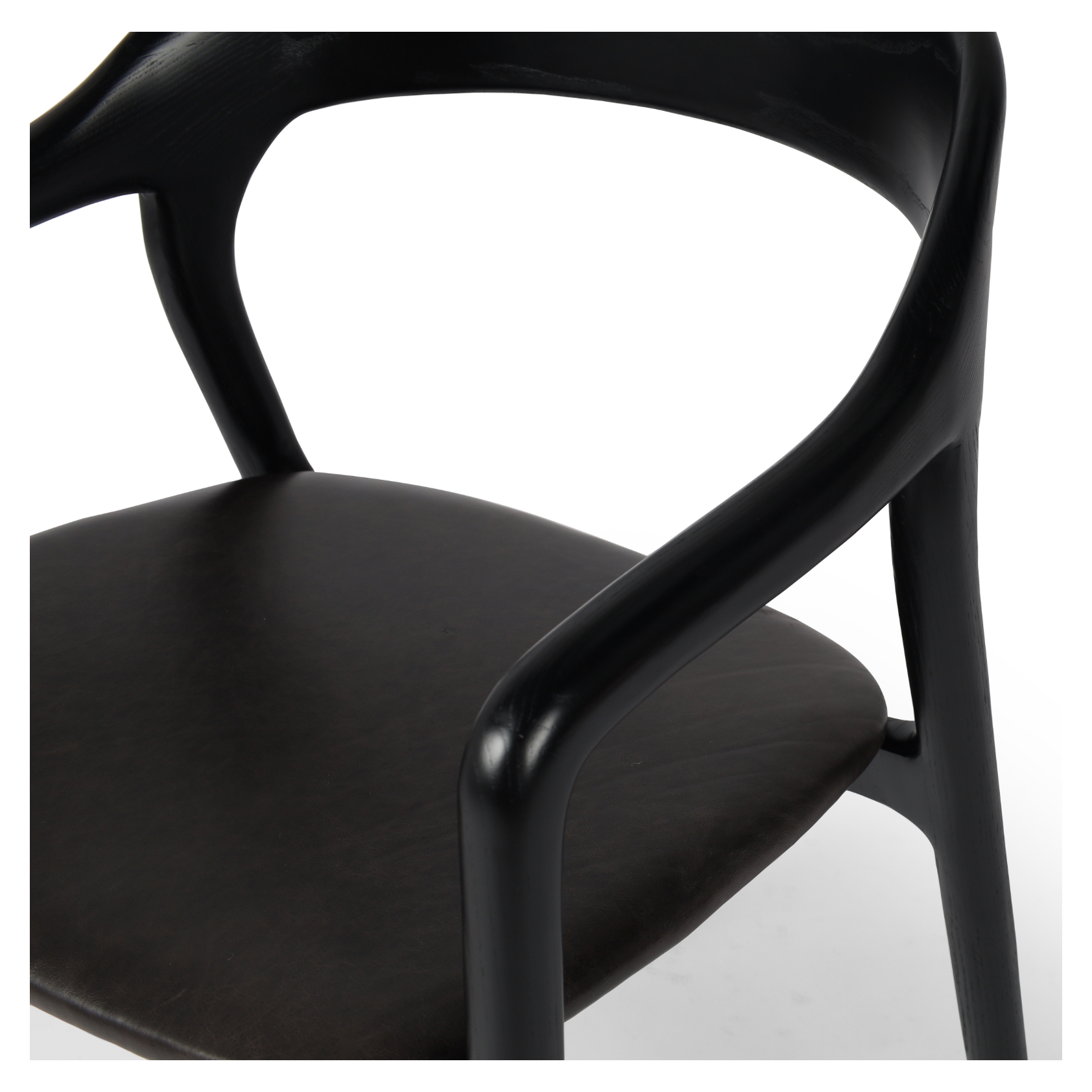 Featuring Amare Sonoma Black Dining Armchair by Four Hands at Amethyst Home. Make it monochromatic. Inspired by simple Scandinavian styling, solid ash forms a shapely open frame for top-grain leather seating.
Overall Dimensions: 22"W x 22"L x 32"HColors: Black, Sonoma BlackMaterials: Solid Ash , Top Grain LeatherWeight: 13.89
Seat Depth: 17.25"Seat Height: 19"Arm Height from Floor. Amethyst Home provides interior design, new construction, custom furniture and area rugs in the Alpharetta metro area