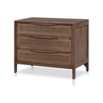 Featuring Sydney Large Nightstand - Brown Wash Mango by Four Hands at Amethyst Home. Brown-washed solid mango encases inset woven cane, for a textural take on bedside storage.
Overall Dimensions: 32"W x 19"L x 26"HColors:  Brown Wash, Brown CaneMaterials: Solid Mango , CaneWeight: 65.7. Amethyst Home provides interior design, new construction, custom furniture and area rugs in the Los Angeles metro area
