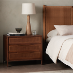 Featuring Sydney Large Nightstand - Brown Wash Mango by Four Hands at Amethyst Home. Brown-washed solid mango encases inset woven cane, for a textural take on bedside storage.
Overall Dimensions: 32"W x 19"L x 26"HColors:  Brown Wash, Brown CaneMaterials: Solid Mango , CaneWeight: 65.7. Amethyst Home provides interior design, new construction, custom furniture and area rugs in the Seattle metro area