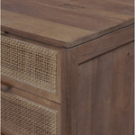 Featuring Sydney Large Nightstand - Brown Wash Mango by Four Hands at Amethyst Home. Brown-washed solid mango encases inset woven cane, for a textural take on bedside storage.
Overall Dimensions: 32"W x 19"L x 26"HColors:  Brown Wash, Brown CaneMaterials: Solid Mango , CaneWeight: 65.7. Amethyst Home provides interior design, new construction, custom furniture and area rugs in the Austin metro area