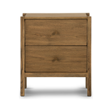 Featuring Meadow Tawny Oak Nightstand by Four Hands at Amethyst Home. With simple shaping inspired by midcentury casing, exposed framework and a warm oak finish bring a handcrafted, minimalist look to stylish bedside storage.Overall Dimensions: 22"W x 17.50"L x 25"HColors: Tawny Oak Veneer, Tawny OakMaterials: Oak Veneer, Solid Oak. Amethyst Home provides interior design, new home construction design consulting, vintage area rugs, and lighting in the Dallas metro area.