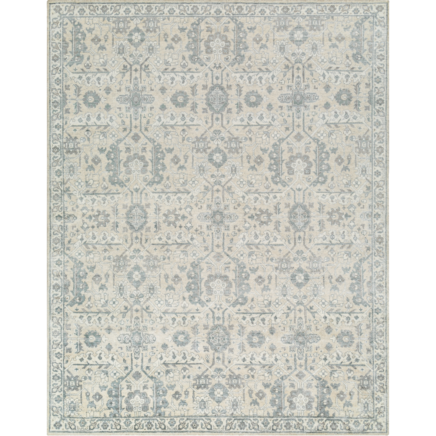 Featuring Aleyna Hand-Knotted Rug by Surya at Amethyst Home. The Aleyna Collection showcases traditional inspired designs that exemplify timeless styles of elegance, comfort, and sophistication. With their hand knotted construction, these rugs provide a durability that can not be found in other handmade constructions, and boasts the ability to be thoroughl.  Amethyst Home provides interior design, new home construction design consulting, vintage area rugs, and lighting in the Calabasas metro area.