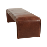 Parker Leather Raw Stitch Bench | shipping 3/7/2025