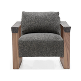 This sleek, masculine Benedict Club Chair from Verellen is bench-crafted with a sustainably harvested hardwood frame and 8-way hand-tied seat, the Benedict is a perfect complement to any interior. Amethyst Home provides interior design, new home construction design consulting, vintage area rugs, and lighting in the Tampa metro area.